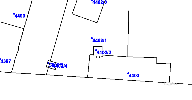 Parcela st. 4402/2 v KÚ Jihlava, Katastrální mapa