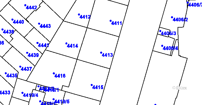 Parcela st. 4413 v KÚ Jihlava, Katastrální mapa