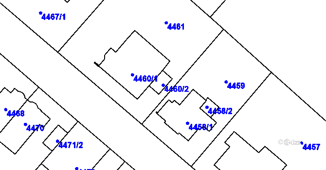 Parcela st. 4460/2 v KÚ Jihlava, Katastrální mapa
