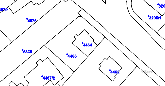 Parcela st. 4464 v KÚ Jihlava, Katastrální mapa