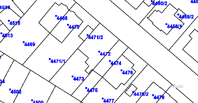 Parcela st. 4472 v KÚ Jihlava, Katastrální mapa