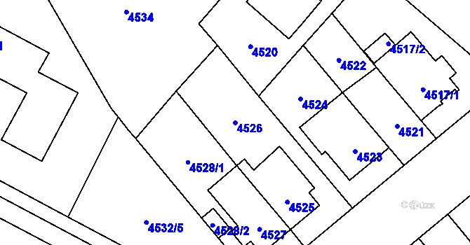 Parcela st. 4526 v KÚ Jihlava, Katastrální mapa