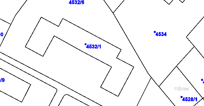Parcela st. 4532/2 v KÚ Jihlava, Katastrální mapa