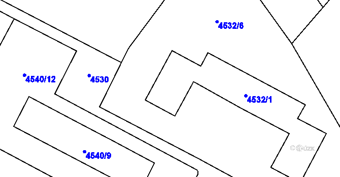 Parcela st. 4532/3 v KÚ Jihlava, Katastrální mapa
