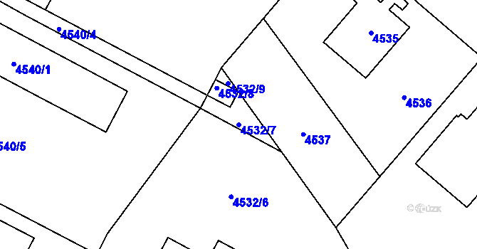 Parcela st. 4532/7 v KÚ Jihlava, Katastrální mapa