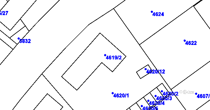 Parcela st. 4619/2 v KÚ Jihlava, Katastrální mapa