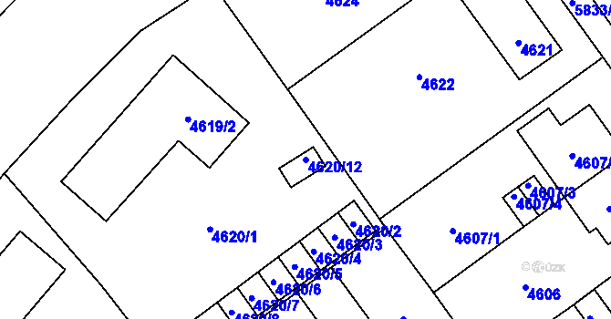 Parcela st. 4620/12 v KÚ Jihlava, Katastrální mapa
