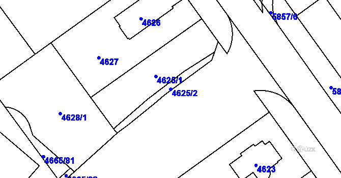Parcela st. 4625/2 v KÚ Jihlava, Katastrální mapa