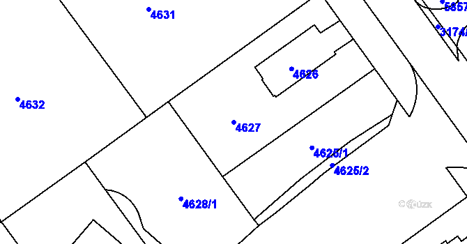 Parcela st. 4627 v KÚ Jihlava, Katastrální mapa