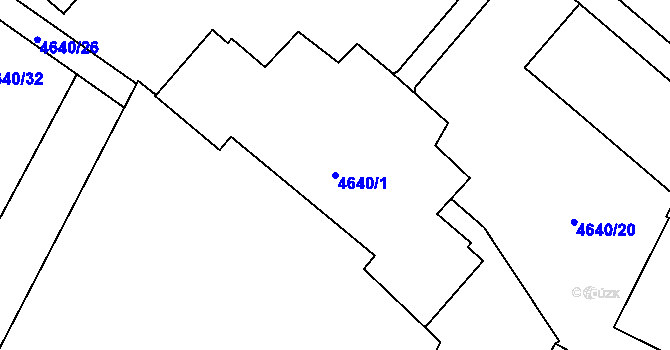 Parcela st. 4640/1 v KÚ Jihlava, Katastrální mapa