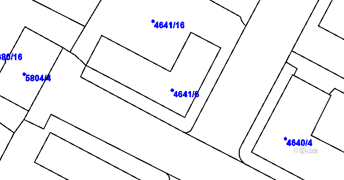 Parcela st. 4641/6 v KÚ Jihlava, Katastrální mapa