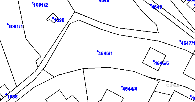 Parcela st. 4646/1 v KÚ Jihlava, Katastrální mapa