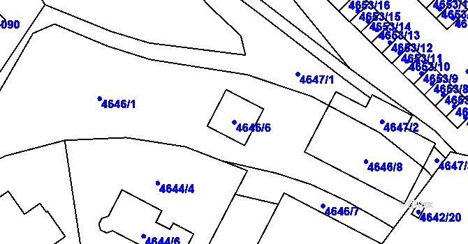 Parcela st. 4646/6 v KÚ Jihlava, Katastrální mapa