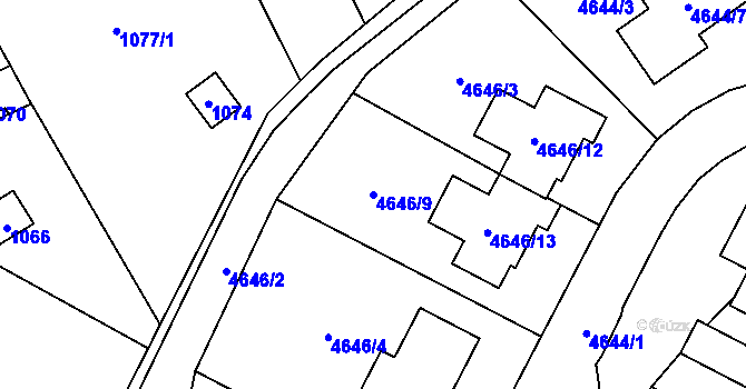 Parcela st. 4646/9 v KÚ Jihlava, Katastrální mapa