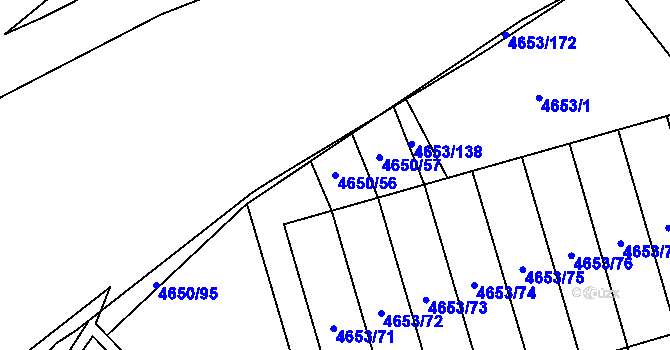Parcela st. 4650/56 v KÚ Jihlava, Katastrální mapa