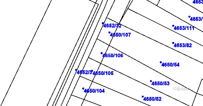 Parcela st. 4650/106 v KÚ Jihlava, Katastrální mapa