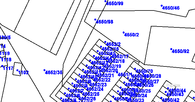 Parcela st. 4652/15 v KÚ Jihlava, Katastrální mapa