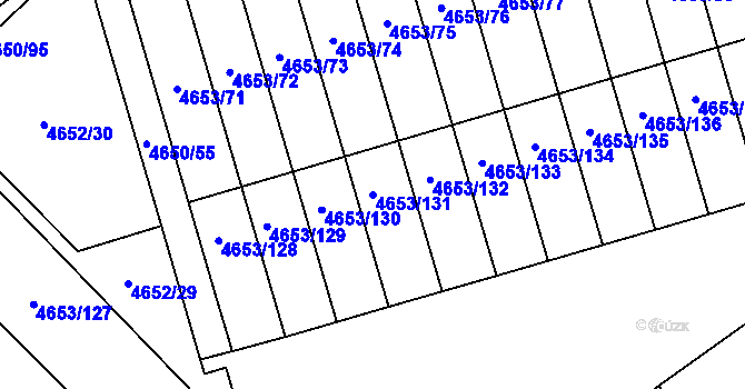 Parcela st. 4653/131 v KÚ Jihlava, Katastrální mapa
