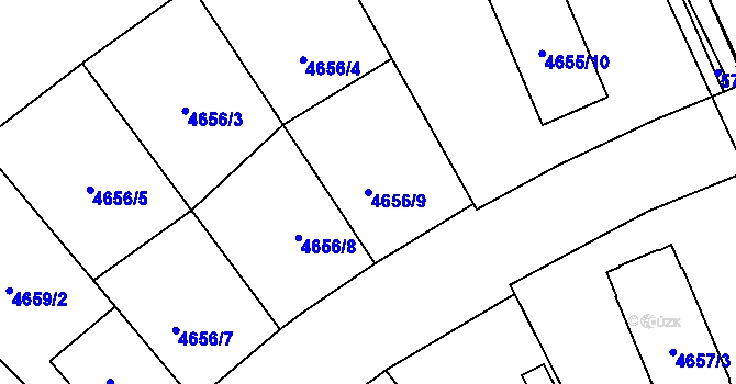 Parcela st. 4656/9 v KÚ Jihlava, Katastrální mapa