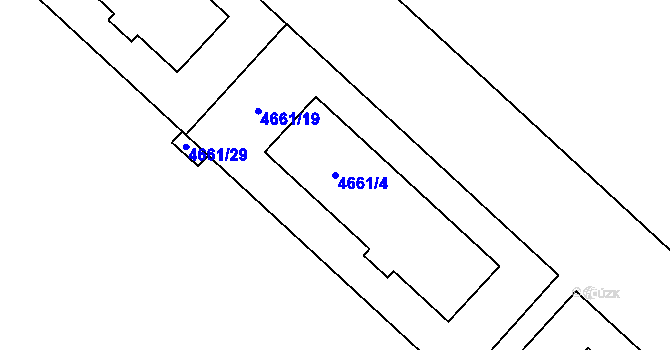 Parcela st. 4661/4 v KÚ Jihlava, Katastrální mapa