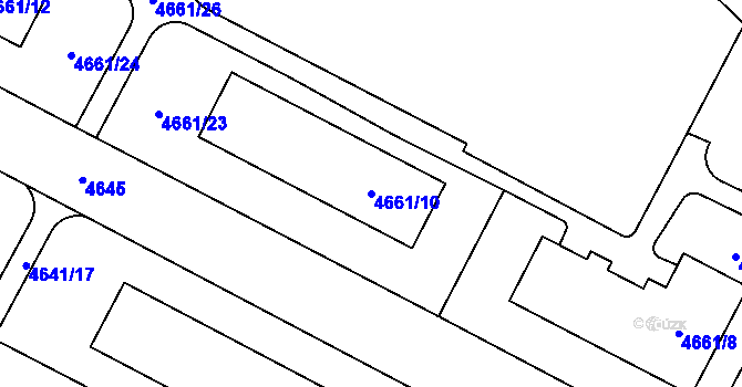 Parcela st. 4661/10 v KÚ Jihlava, Katastrální mapa