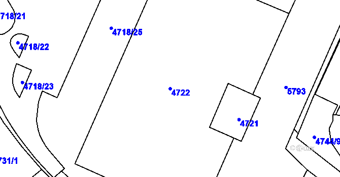 Parcela st. 4722 v KÚ Jihlava, Katastrální mapa