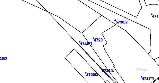 Parcela st. 4729/1 v KÚ Jihlava, Katastrální mapa
