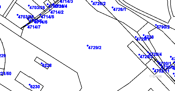 Parcela st. 4729/2 v KÚ Jihlava, Katastrální mapa