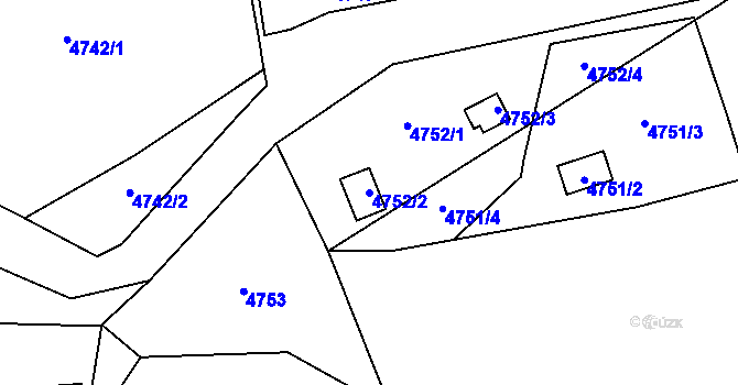Parcela st. 4752/2 v KÚ Jihlava, Katastrální mapa