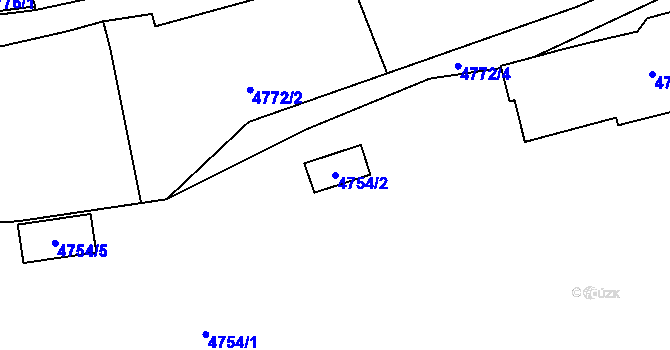 Parcela st. 4754/2 v KÚ Jihlava, Katastrální mapa