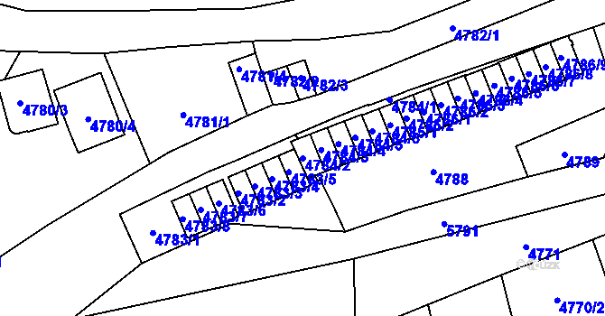 Parcela st. 4784/2 v KÚ Jihlava, Katastrální mapa