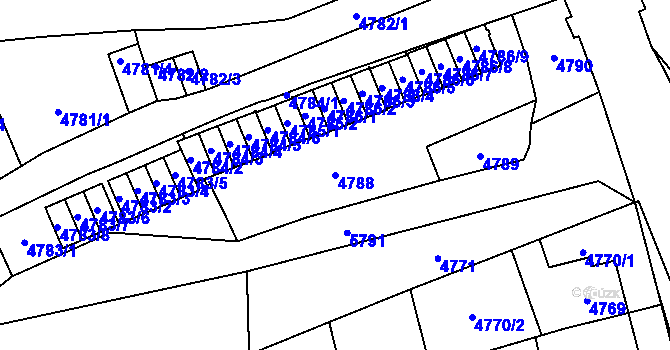 Parcela st. 4788 v KÚ Jihlava, Katastrální mapa