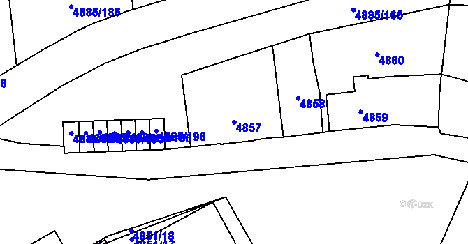 Parcela st. 4857 v KÚ Jihlava, Katastrální mapa
