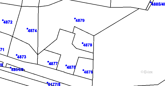 Parcela st. 4878 v KÚ Jihlava, Katastrální mapa