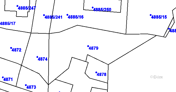 Parcela st. 4879 v KÚ Jihlava, Katastrální mapa