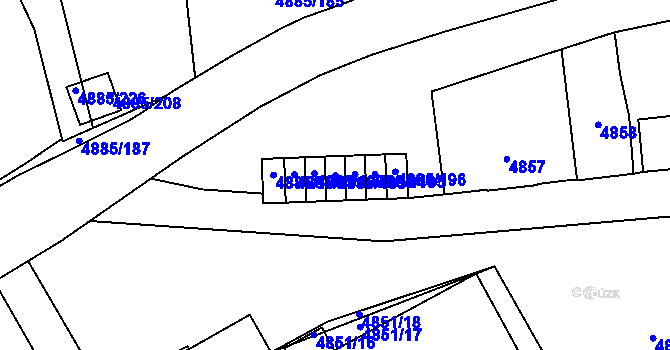 Parcela st. 4885/193 v KÚ Jihlava, Katastrální mapa