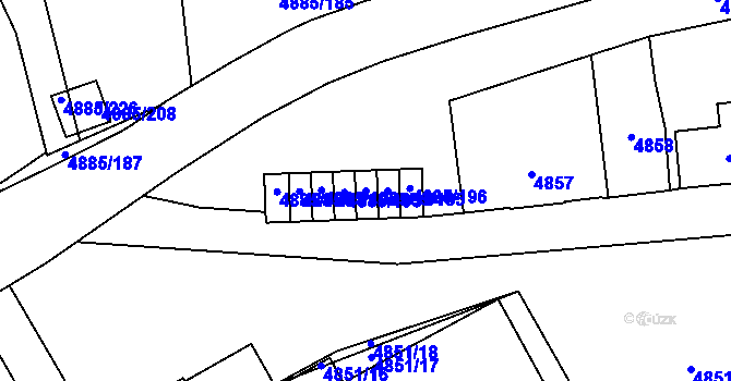 Parcela st. 4885/194 v KÚ Jihlava, Katastrální mapa