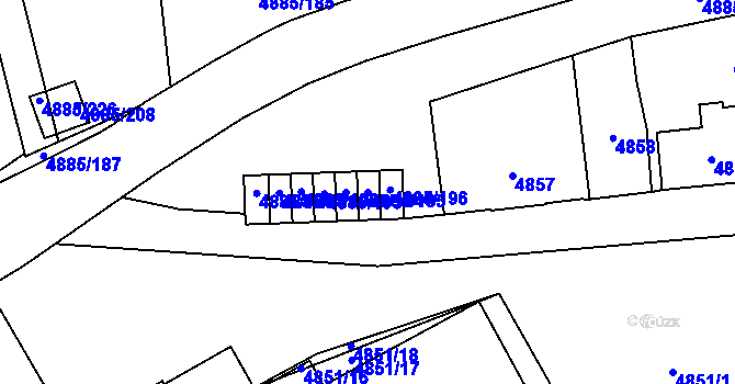 Parcela st. 4885/195 v KÚ Jihlava, Katastrální mapa