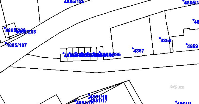 Parcela st. 4885/196 v KÚ Jihlava, Katastrální mapa