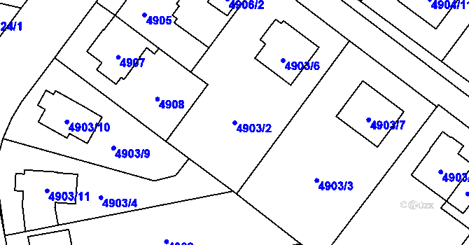 Parcela st. 4903/2 v KÚ Jihlava, Katastrální mapa