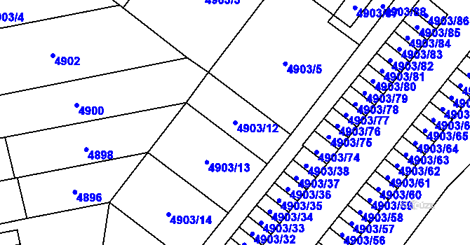 Parcela st. 4903/12 v KÚ Jihlava, Katastrální mapa