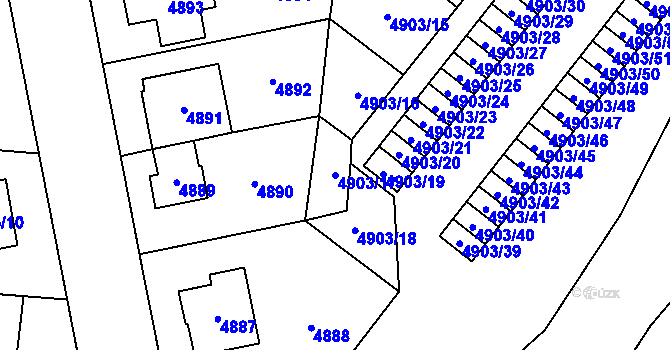 Parcela st. 4903/17 v KÚ Jihlava, Katastrální mapa