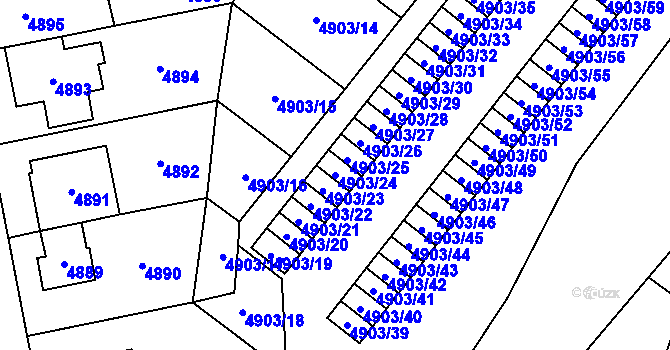 Parcela st. 4903/24 v KÚ Jihlava, Katastrální mapa