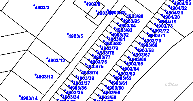Parcela st. 4903/78 v KÚ Jihlava, Katastrální mapa