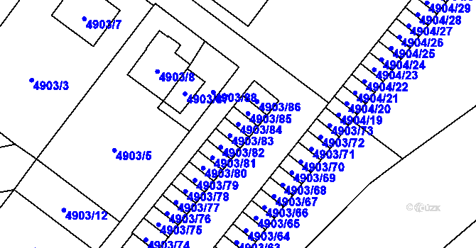 Parcela st. 4903/84 v KÚ Jihlava, Katastrální mapa