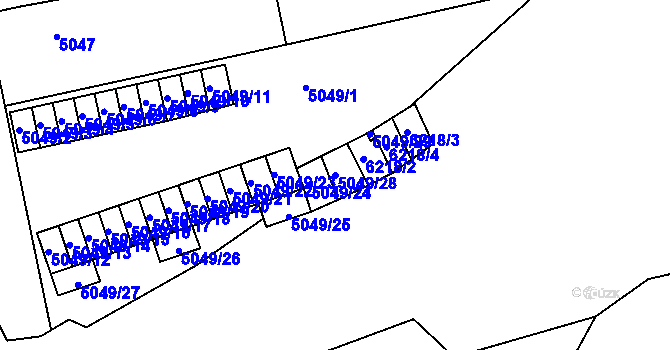 Parcela st. 5049/28 v KÚ Jihlava, Katastrální mapa