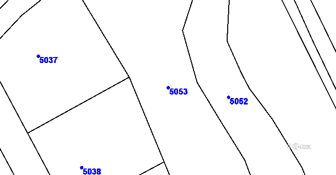 Parcela st. 5053 v KÚ Jihlava, Katastrální mapa