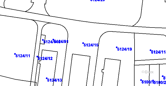 Parcela st. 5124/15 v KÚ Jihlava, Katastrální mapa