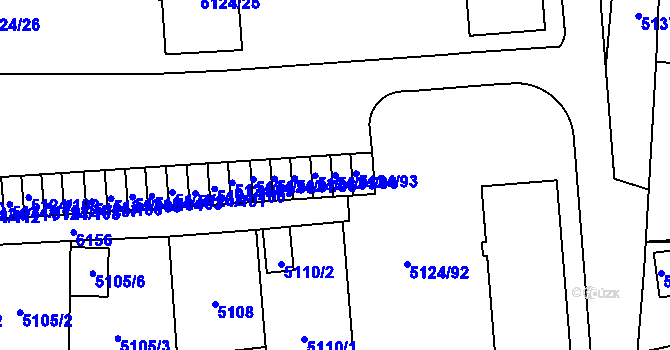 Parcela st. 5124/94 v KÚ Jihlava, Katastrální mapa
