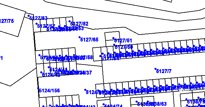 Parcela st. 5127/49 v KÚ Jihlava, Katastrální mapa